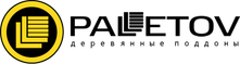 Логотип компании по производству, выкупу и продаже паллет PALLETOV